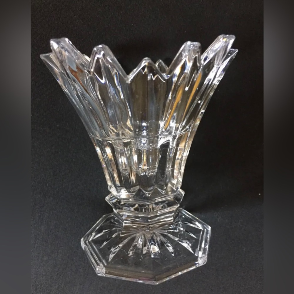 Mikasa Crystal Florita Votive Taper Candle Holder NEW no box